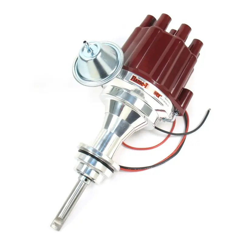 Pertronix D141701 Billet Distributor Cap For Mopar V8 Engines (273–360 Cid), Red Finish 1