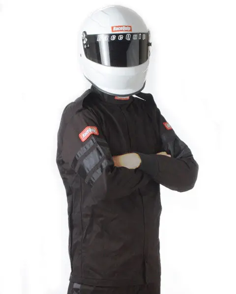 Racequip Single-Layer Black Racing Jacket – Small Size 1