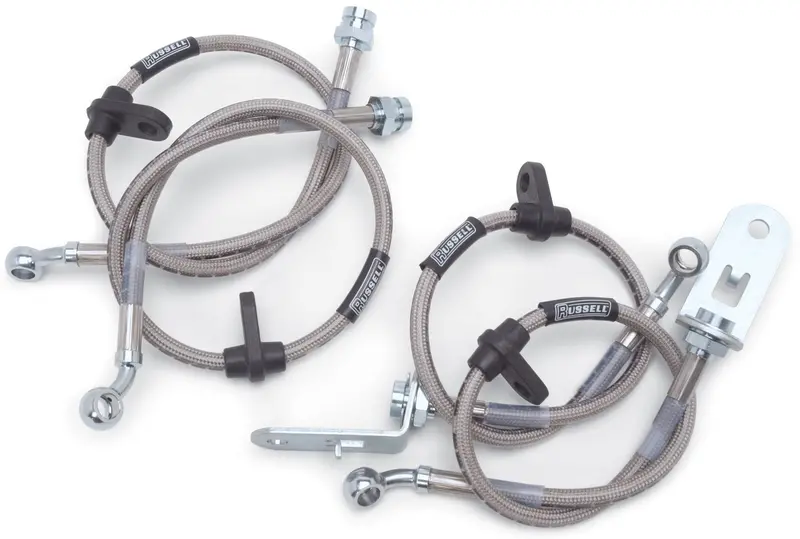 Russell 695500 Dot-Compliant Stainless Steel Brake Line Kit – Includes Three Lines (4-Inch Lift Compatible) 1