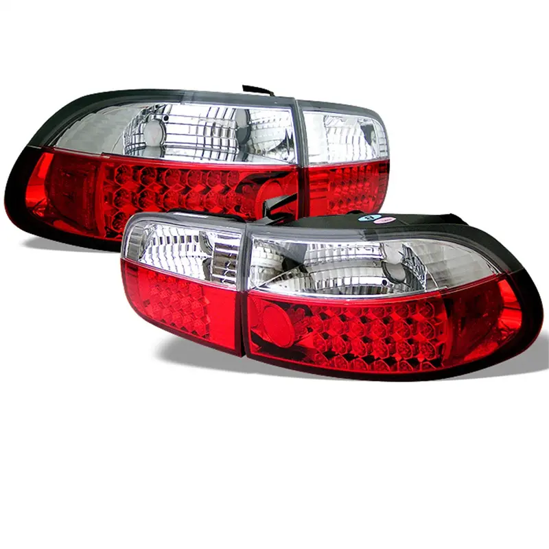 Spyder Auto 5004642 Led Tail Light Assembly – Red/Clear Lens, Pair, Oem Bulb Compatible 1