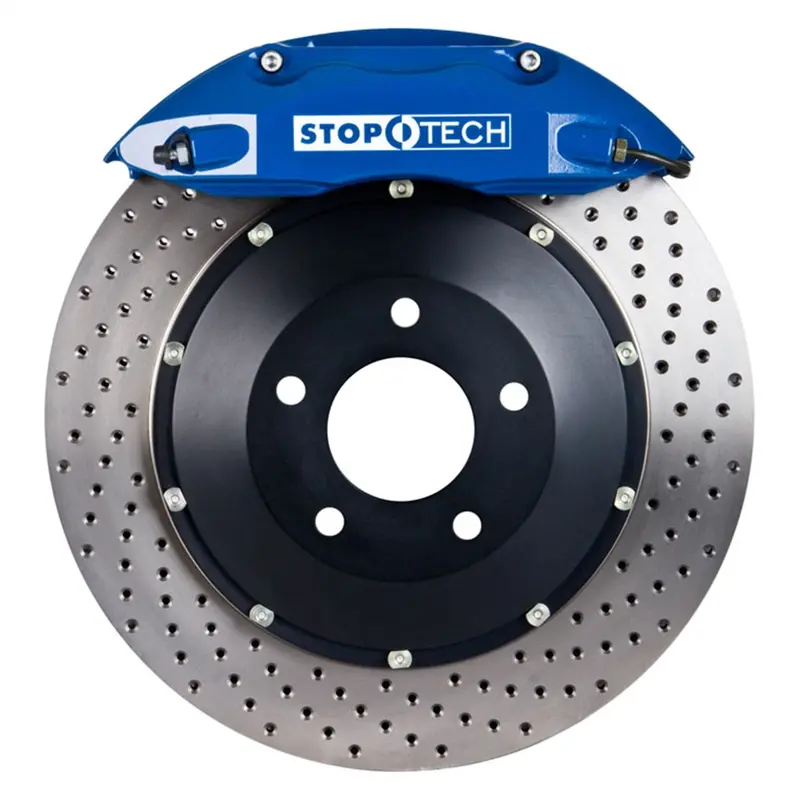 Stoptech 83.627.4300.22 Big Brake Kit – Two-Piece Front Rotors With Calipers And Pads 1