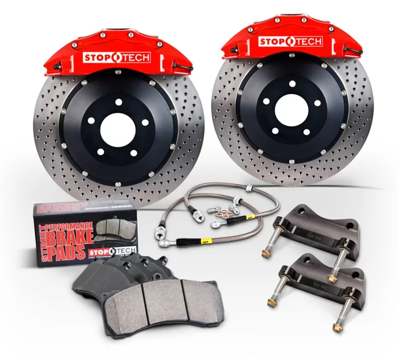 Stoptech 83.B40.004G.84 Stoptech Big Brake Kit; Yellow Caliper; Slotted Two-Piece Rotor; Front 1