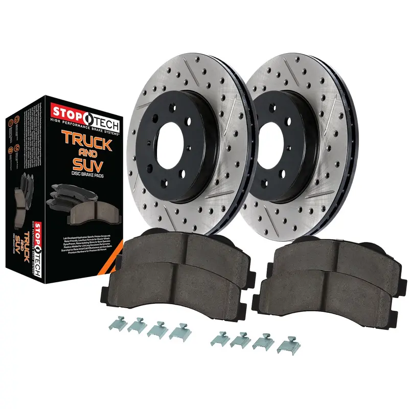 Stoptech 971.65129 Drilled & Slotted Front Brake Kit For Trucks 1