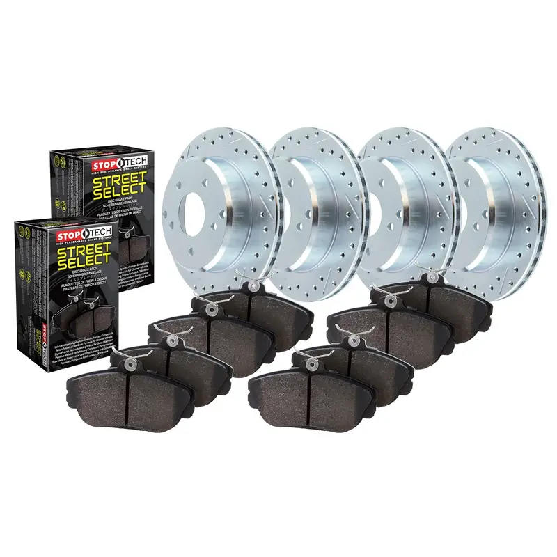 Stoptech Select Sport Brake Kit – Drilled & Slotted Rotors For Front And Rear Axles 1