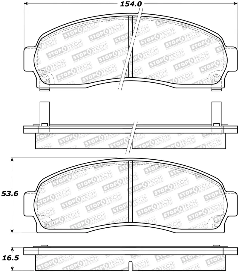 Stoptech Street Brake Pads With Shims & Hardware – Model 308.08331 1