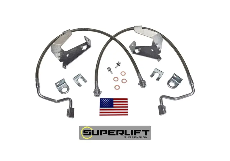 Superlift 91540 Bulletproof Front Brake Hoses For 2008–2010 Ford F-250/F-350 With 2–4 In Lift 1