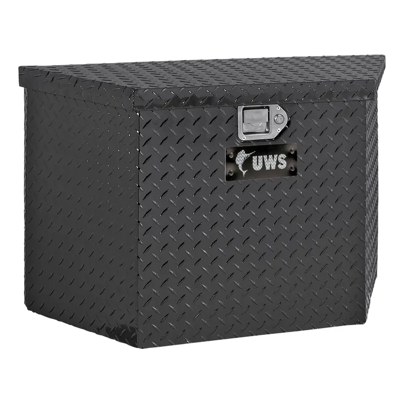 Uws Ec20442 Heavy-Duty Gloss Black Aluminum Trailer Tongue Box – 49 Inches Long 1