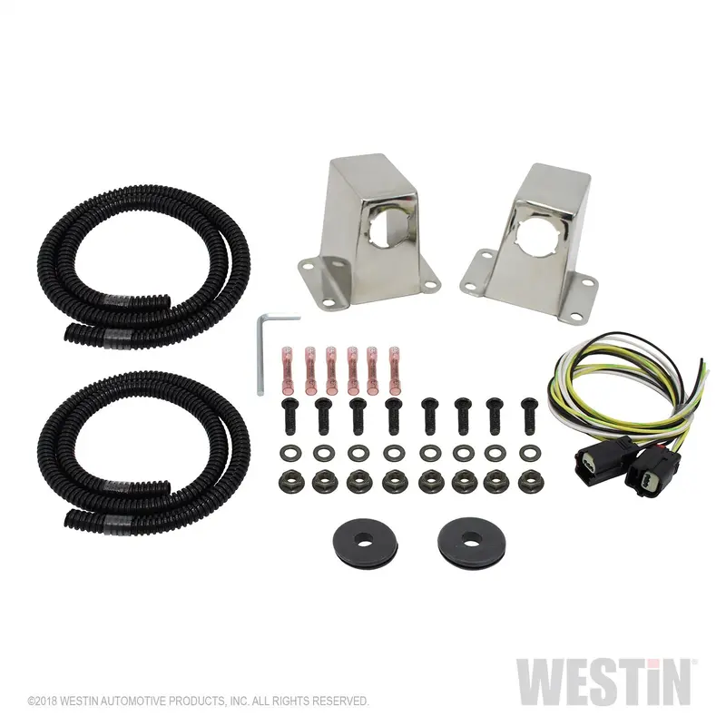 Westin Polished Grille Guard Sensor Relocation Kit For Front-Mount Applications 1