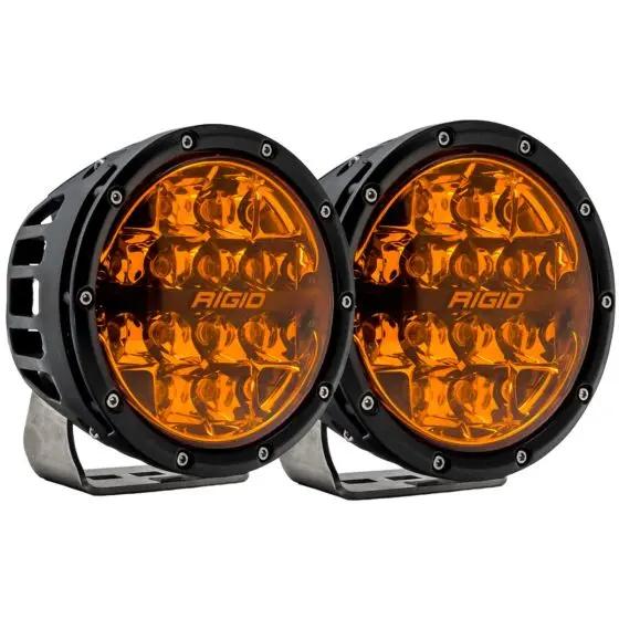 Rigid Industries 360-Series 6" Spot Led Light Pair With Amber Pro Lens 2